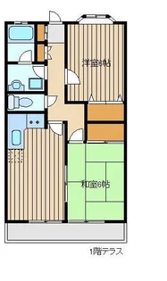 フローラ大泉【1階】の間取り
