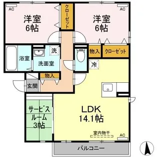 Welsh Villa II棟【2階】の間取り