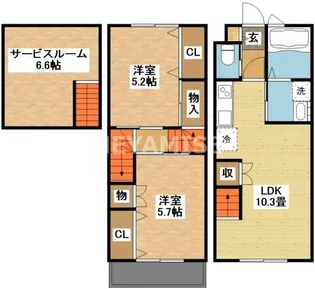 modern palazzo多良見の間取り