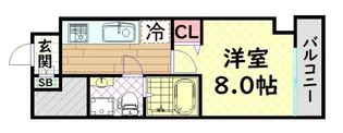 ラシーヌ宿院【3階】の間取り