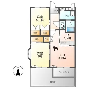 エスポア232【1階】の間取り