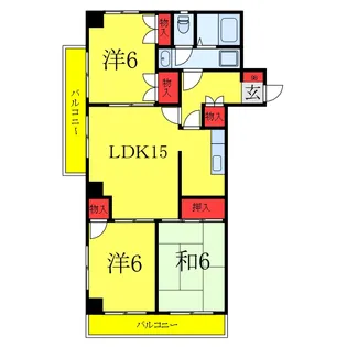 スカイパレス【2階】の間取り