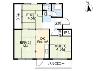 UR桜丘【5階】の間取り