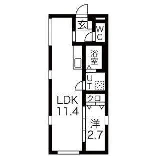 SQUARE MINAMISENJU【4階】の間取り