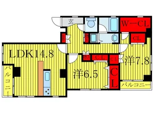 メゾン山我【2階】の間取り