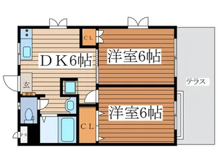 ファ-ムサイド ハイツ【1階】の間取り