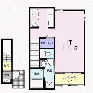 カレント・レジデンスII【2階】の間取り