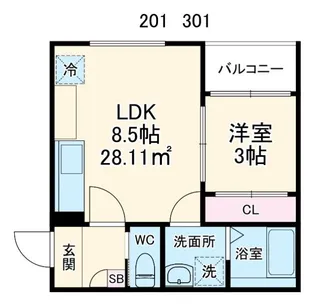SORA Maison 桶川【2階】の間取り