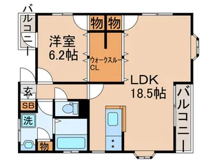 シャレ-ン【3階】の間取り