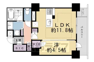 プレミスト京都三条堀川【7階】の間取り