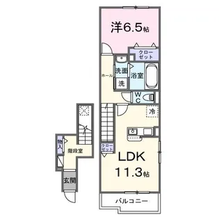アッシャー【2階】の間取り