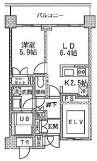 ファインステージ新横浜【3階】の間取り