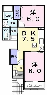 リバーサイドプラスワン【1階】の間取り