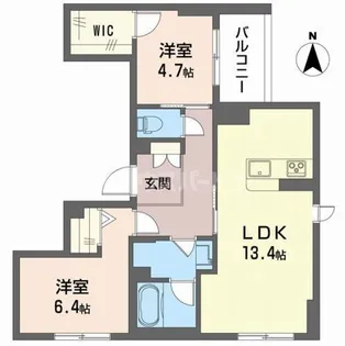 ディアコート西新井【2階】の間取り