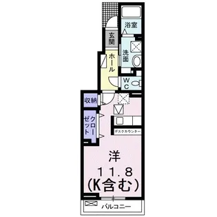 リバーサイドヒル大岩【1階】の間取り