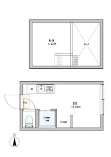 ALEX西早稲田 2階【2階】の間取り