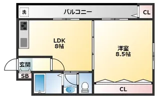 縁ビル【3階】の間取り