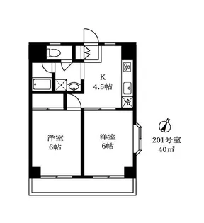 サンブリッジ尾山台【2階】の間取り