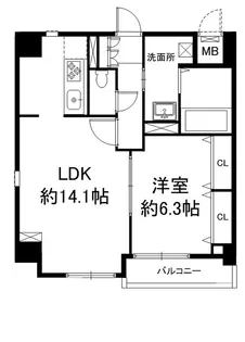 グラン・アミール御池【1階】の間取り