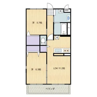 ピュアフレグランス【1階】の間取り
