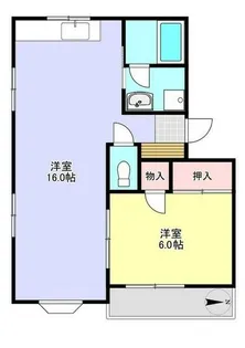 ナエダハイツ【1階】の間取り