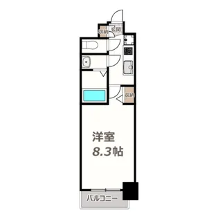 プレデコート北田辺【9階】の間取り