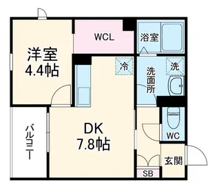プライムシールド寺崎【2階】の間取り