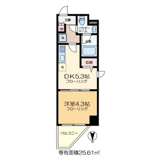 CREAL門前仲町II【4階】の間取り