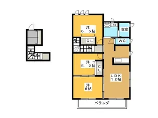 Bellissimo B棟【2階】の間取り