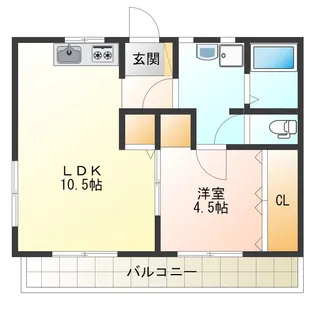平尾マンション【3階】の間取り