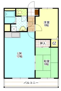 2LDKの間取り画像