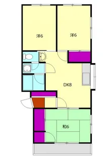 パレスフカワ【3階】の間取り