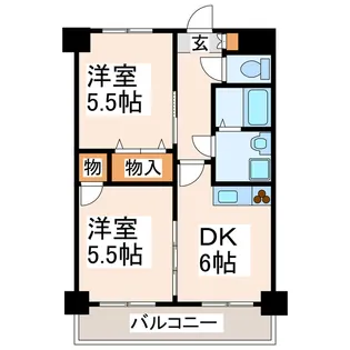 クイーンズビュー【4階】の間取り
