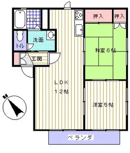 ファミール三宅 B【1階】の間取り