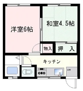 湘南ハイツ【1階】の間取り