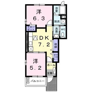 シャンテ ブリ-ズ【1階】の間取り