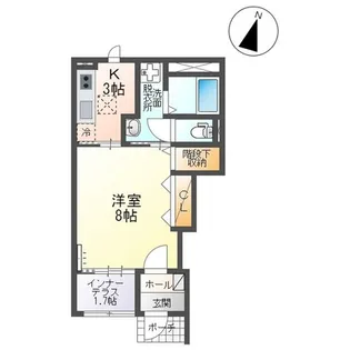 エスポア ドマーニ【1階】の間取り