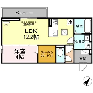 島根県松江市上乃木4【アパート】の間取り