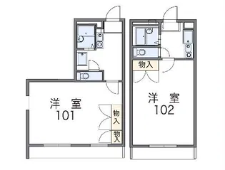 レオパレスナカジマ【1階】の間取り
