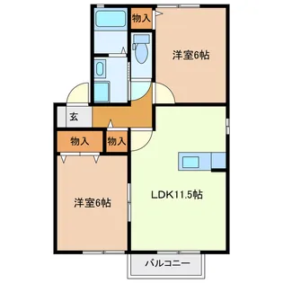 ウィンドミルズ【1階】の間取り