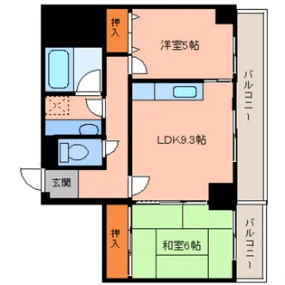 ティ・ビレッジ【6階】の間取り