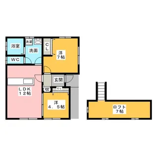群馬県前橋市粕川町女渕【一戸建】の間取り