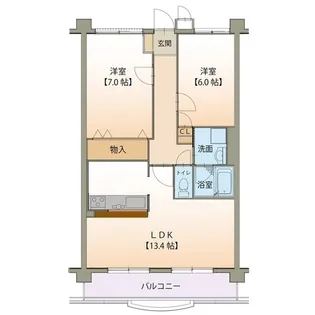 グラン コリーヌ【1階】の間取り