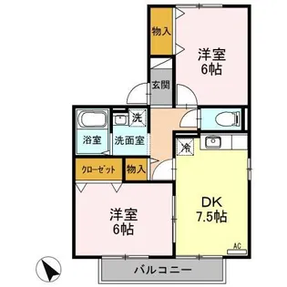 ファミール A【2階】の間取り