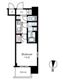 レジュールアッシュ心斎橋ヴィータ【5階】の間取り