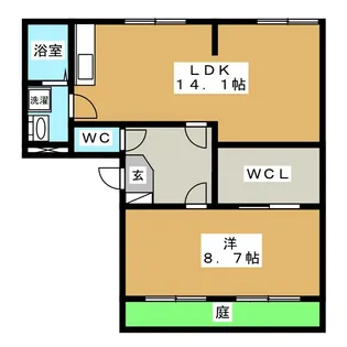 プロムナードFUKUTA A棟【1階】の間取り