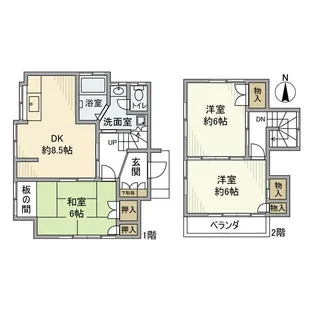 東京都日野市西平山2【一戸建】の間取り