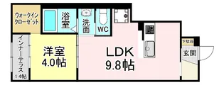 福岡県北九州市小倉南区横代東町3【アパート】の間取り