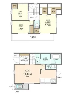 東京都世田谷区上北沢1【一戸建】の間取り
