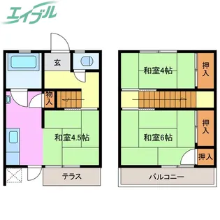 コーポ羽津山【1階】の間取り